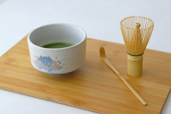 茶楽JAPAN 抹茶セット 【美濃焼】インバウンド/土産/日本/富士山/FUJI/桜/青海波/抹茶/抹茶碗/茶筅/茶杓