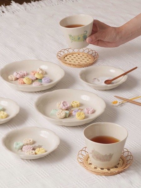Orie 〜ネコトコロ〜　全5形状　【美濃焼　皿　プレート　ボウル　茶碗　カップ　猫　日本製】　ヤマ吾陶器