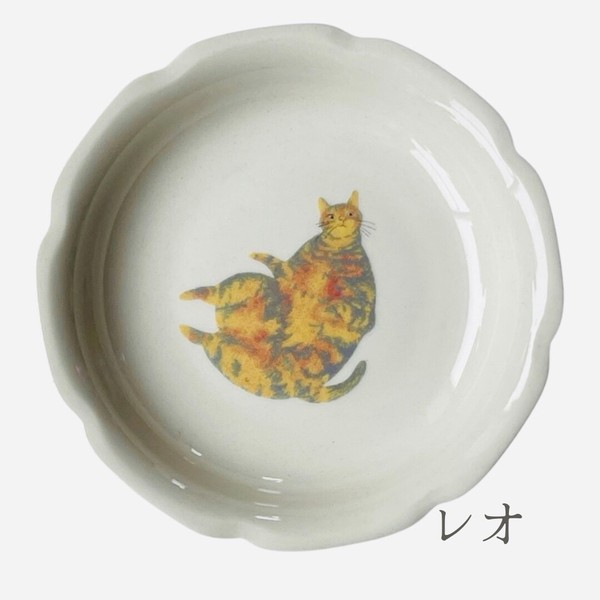 Orie 〜ネコトコロ〜　全5形状　【美濃焼　皿　プレート　ボウル　茶碗　カップ　猫　日本製】　ヤマ吾陶器