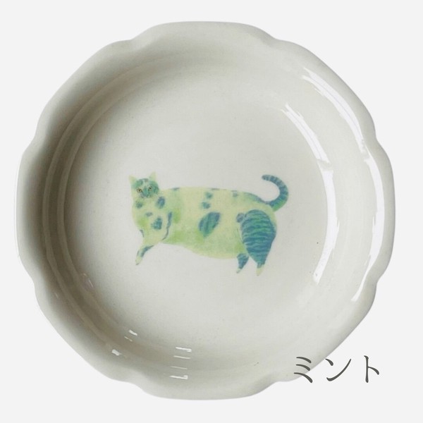 Orie 〜ネコトコロ〜　全5形状　【美濃焼　皿　プレート　ボウル　茶碗　カップ　猫　日本製】　ヤマ吾陶器
