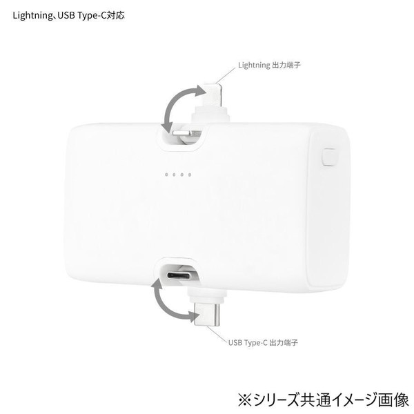 ちいかわ Lightning/Type-Cコネクタ付リチウムイオン充電 ちいかわ CK-62A