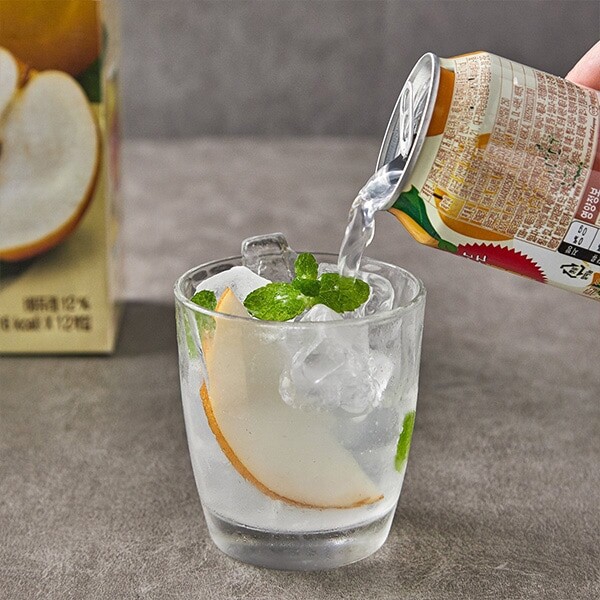 ヘテ すりおろし梨ジュース 238ml (缶)　韓国飲料 清涼飲料水 梨果肉入り