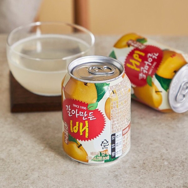 ヘテ すりおろし梨ジュース 238ml (缶)　韓国飲料 清涼飲料水 梨果肉入り