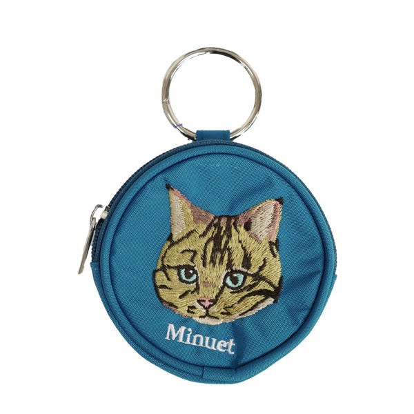 【2025AW新作】アニマル刺繍丸ポーチ　イヌ　猫　シュナウザー　柴犬　トイプードル