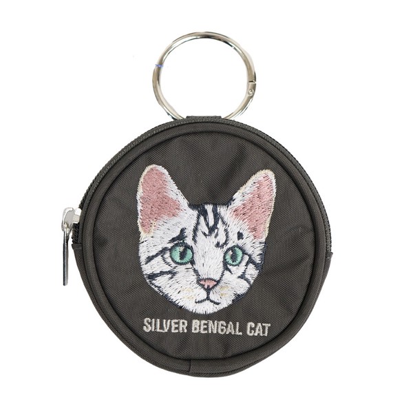 【2025AW新作】アニマル刺繍丸ポーチ　イヌ　猫　シュナウザー　柴犬　トイプードル
