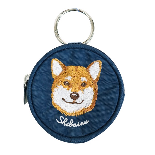 【2025AW新作】アニマル刺繍丸ポーチ　イヌ　猫　シュナウザー　柴犬　トイプードル