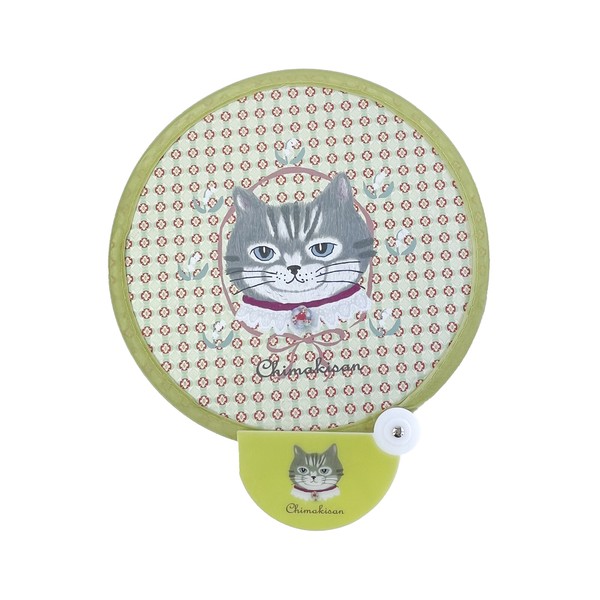くるりんうちわ　パーラーすずらん堂　ちまきさん柄（ねこ　ネコ　猫）
