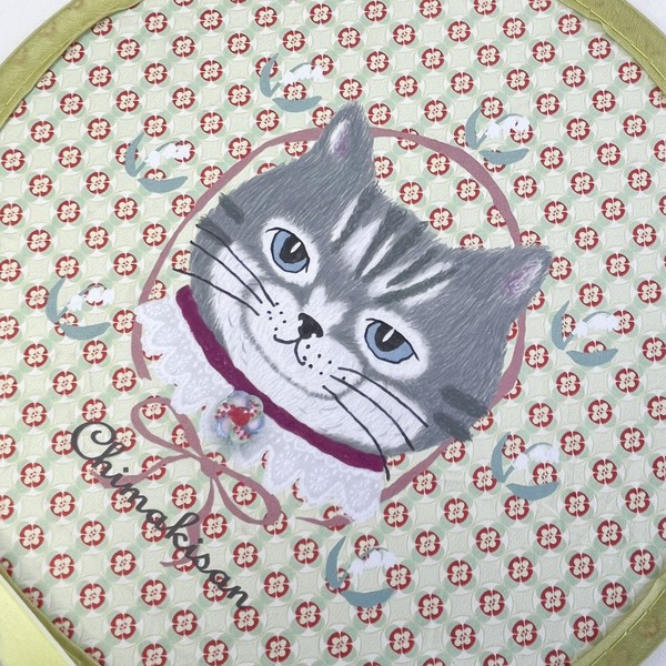くるりんうちわ　パーラーすずらん堂　ちまきさん柄（ねこ　ネコ　猫）