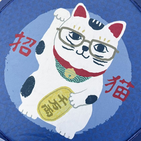 くるりんうちわ　猫招き柄（ねこ　ネコ　猫）