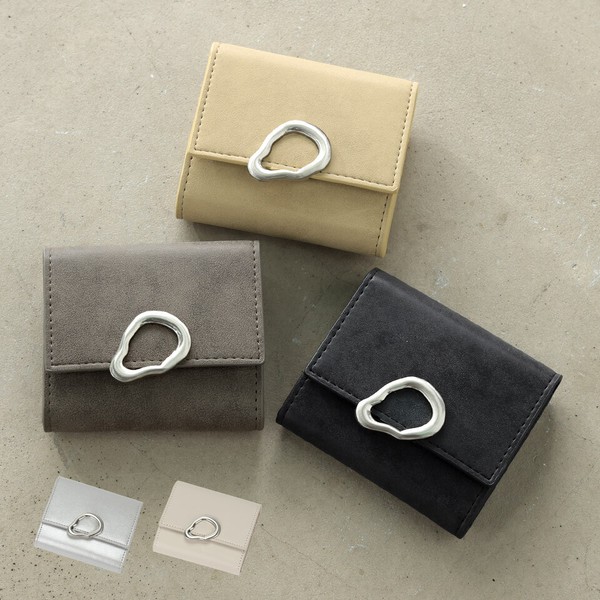 【5/22新色入荷】財布 レディース 三つ折り ミニ 小銭 合皮 フェイクレザー 金具 ヴィンテージ アースラ