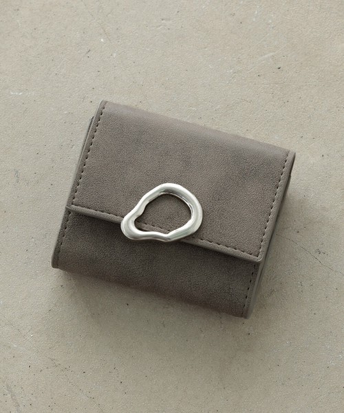 【5/22新色入荷】財布 レディース 三つ折り ミニ 小銭 合皮 フェイクレザー 金具 ヴィンテージ アースラ