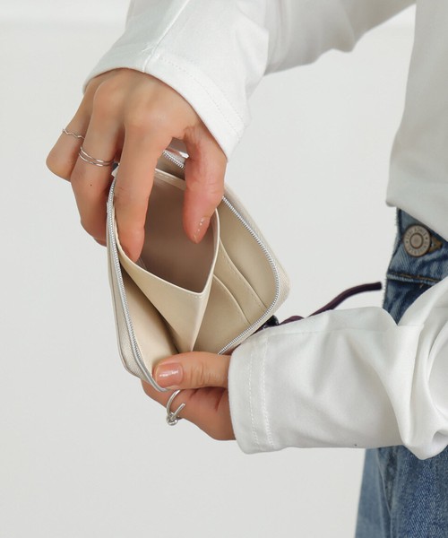 【新色入荷】スリム レディース 財布 ファスナー コード シンプル ナイロン カジュアル 男女兼用 ティム