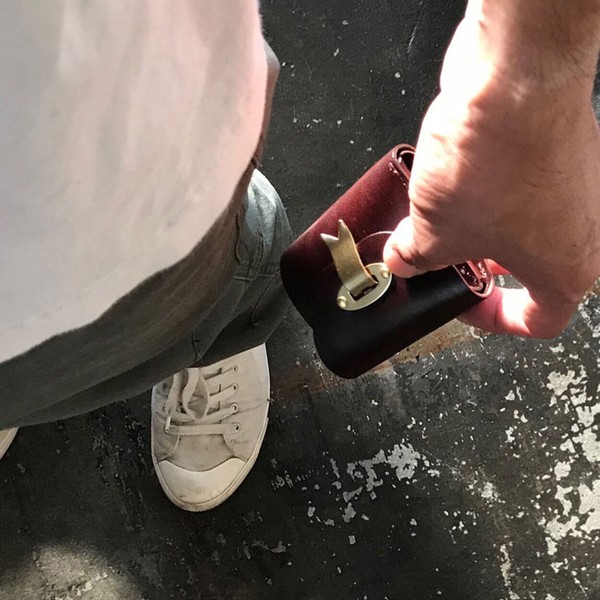 コンパクトウォレット city 本革 ミニ財布　タンニン鞣し　真鍮　新生活　プレゼント ギフト　父の日