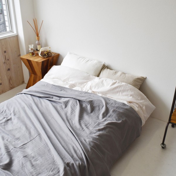 ダブルガーゼ オーガニック 和晒し寝具 シングル 「全4色 / 3種」 掛け布団カバー 150×210cm 綿100%