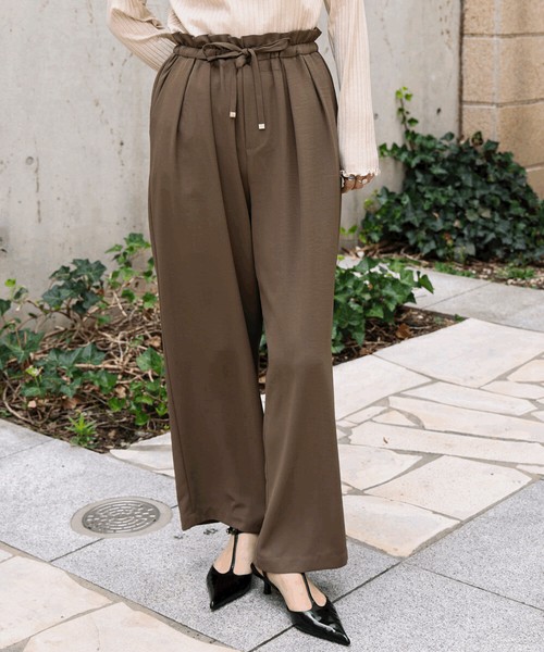 【SALE】キリュウドロストパンツ◇落ち感のある生地◎太すぎないセミワイドシルエットパンツ