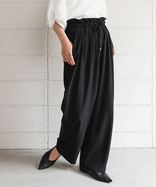 【SALE】キリュウドロストパンツ◇落ち感のある生地◎太すぎないセミワイドシルエットパンツ