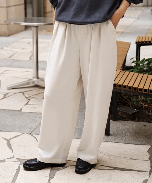 【SALE】キリュウドロストパンツ◇落ち感のある生地◎太すぎないセミワイドシルエットパンツ