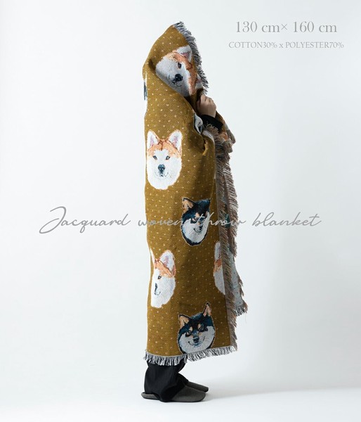 Jubilee 猫犬デザイン ジャガード織 スローケットラグ アソート 130 x160 cm キャット ドッグ