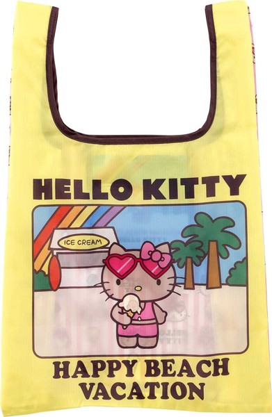 【大人気★】HELLO KITTY ｴｺﾊﾞｯｸﾞ Mｻｲｽﾞ 【日焼けキティシリーズ】