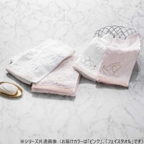 【★売れ筋商品★】ディズニー　プレミアム フェイスタオル ピンク WF15876 2092-029