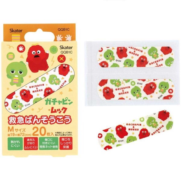 絆創膏  20枚入 M サイズ ガチャピン ムック