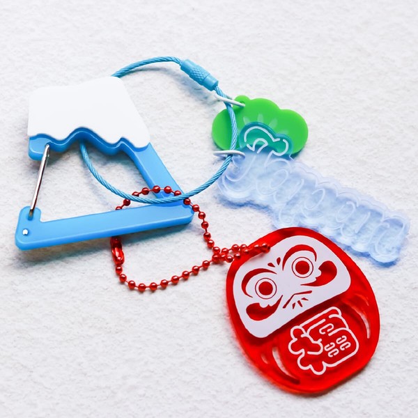 【アクリルキーホルダー】 富士山 カラビナ 淡色カラー 日本製