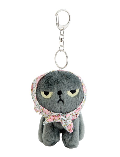 8月下旬再入荷予約 猫 ねこ ギフト かわいい アングリーマチコフラワー／花柄キーホルダー