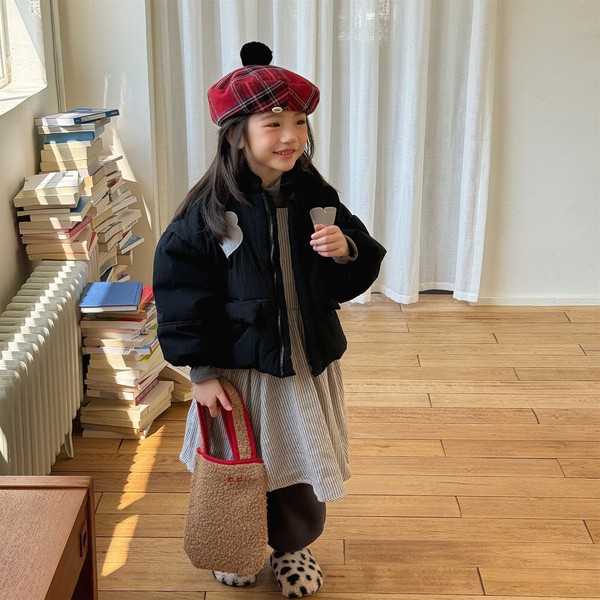 韓国スタイル 2色6サイズ トップス ジャケット あたたかい長袖 子供