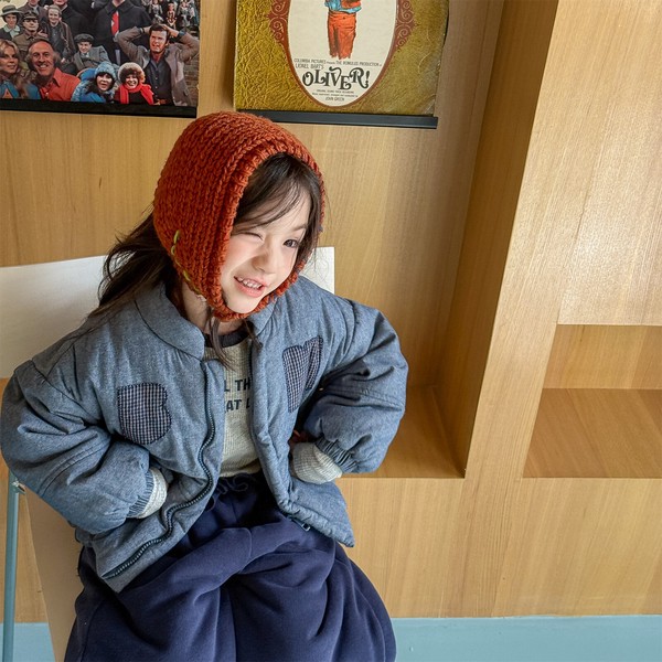 韓国スタイル 2色6サイズ トップス ジャケット あたたかい長袖 子供