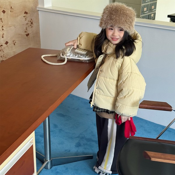 韓国スタイル 2色6サイズ トップス ジャケット フード付き あたたかい長袖 子供
