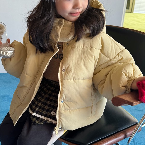 韓国スタイル 2色6サイズ トップス ジャケット フード付き あたたかい長袖 子供