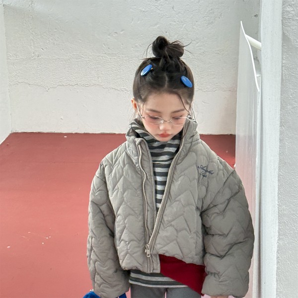 韓国スタイル 2色6サイズ トップス ジャケット ハート柄 あたたかい 長袖 子供