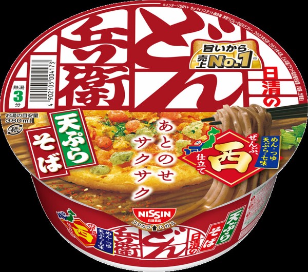 日清　どん兵衛　天ぷらそば西　100g　【カップ麺】