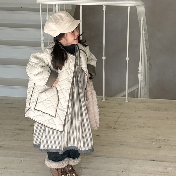 韓国スタイル 2色6サイズ トップス ジャケット シンプル あたたかい長袖 子供