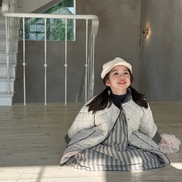 韓国スタイル 2色6サイズ トップス ジャケット シンプル あたたかい長袖 子供