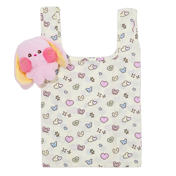 【特価】NewJeans bunini (PINK)エコバックINマスコット カラビナ付 / KPOP