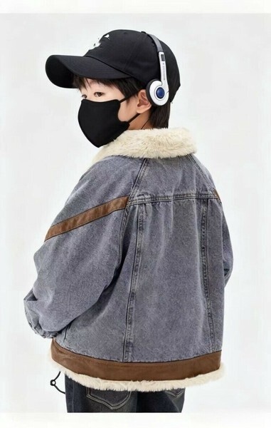 ジャケット 長袖 冬 裏起毛  無地 快適 子供用 ファッション    WCMA1200