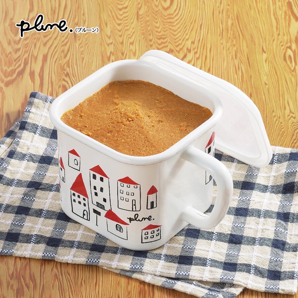 Plune.（プルーン）・ホーロー マルチスクエアポット　Enamel Kitchen wear 豊琺瑯