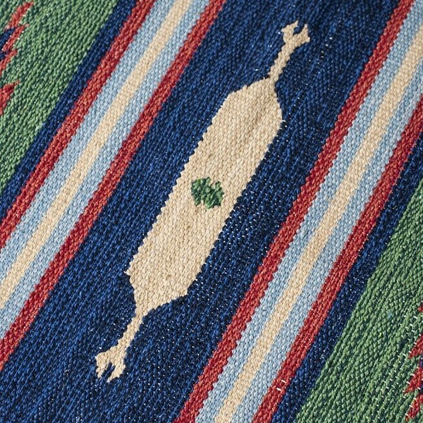 HANDLOOM RUG コットン キリム ラグ【約60cm×約42cm】