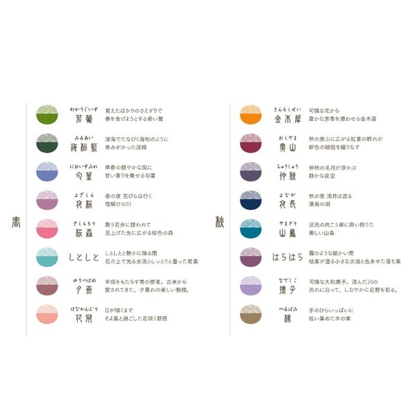 【セーラー万年筆】 SHIKIORI —四季織— 　万年筆用カートリッジインク