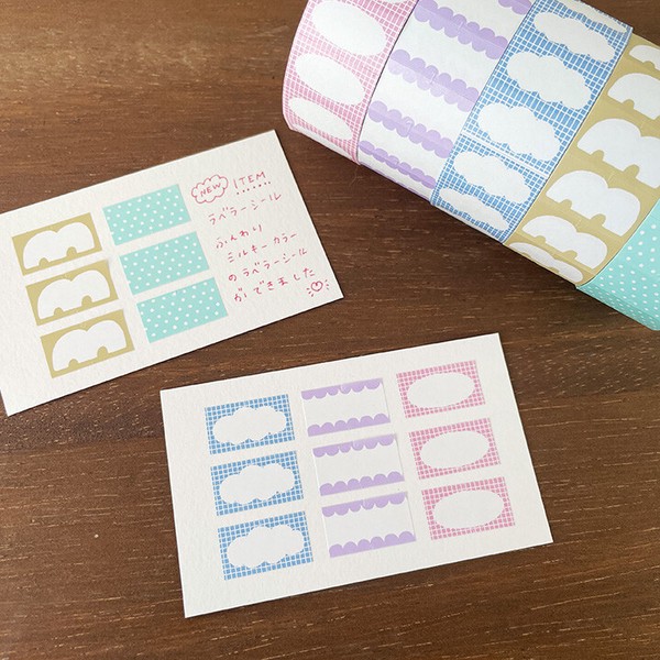 ラベラーシール オーバルフレーム さくら スタンプマルシェ 日本製