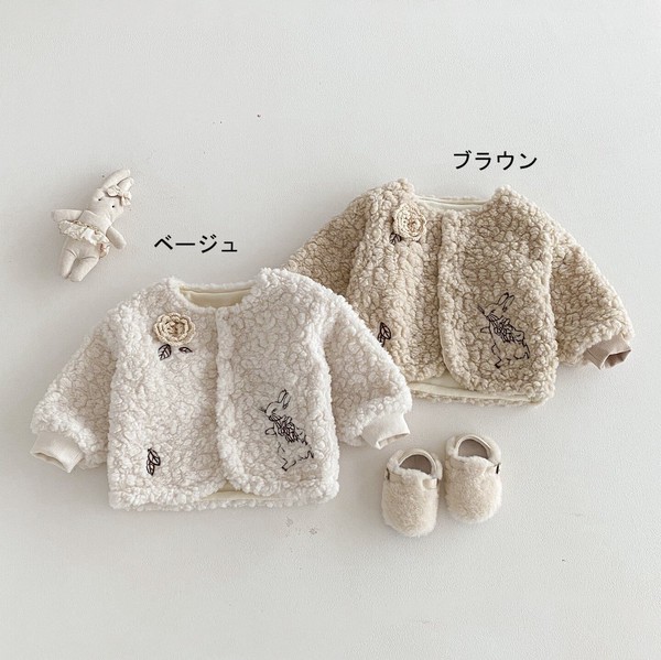 韓国スタイル 2色5サイズ トップス ジャケット お花 かわいい あたたかい長袖 子供