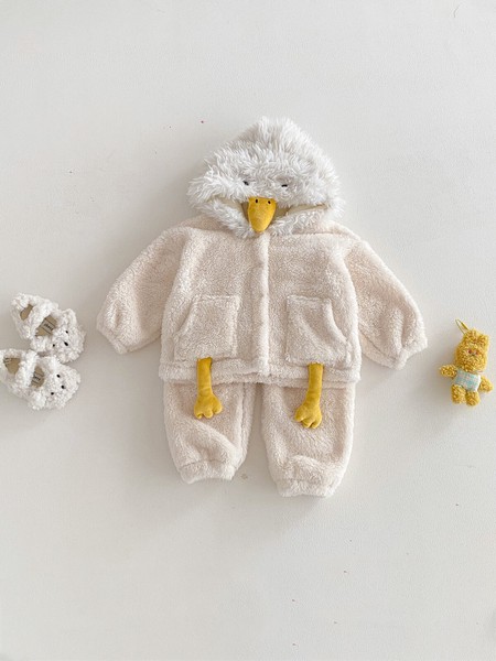 韓国スタイル 5サイズ 子供服 パジャマシャツ パンツ 2点セット セットアップ 鷹 あたたかい