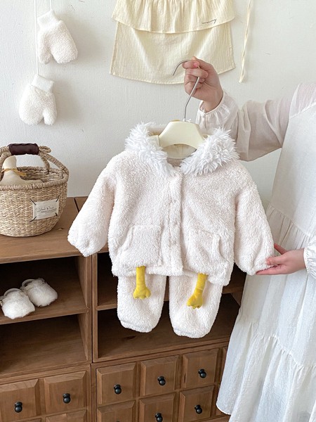 韓国スタイル 5サイズ 子供服 パジャマシャツ パンツ 2点セット セットアップ 鷹 あたたかい