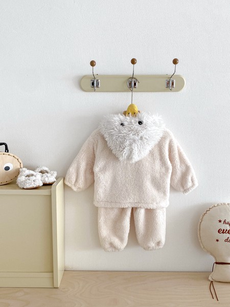 韓国スタイル 5サイズ 子供服 パジャマシャツ パンツ 2点セット セットアップ 鷹 あたたかい
