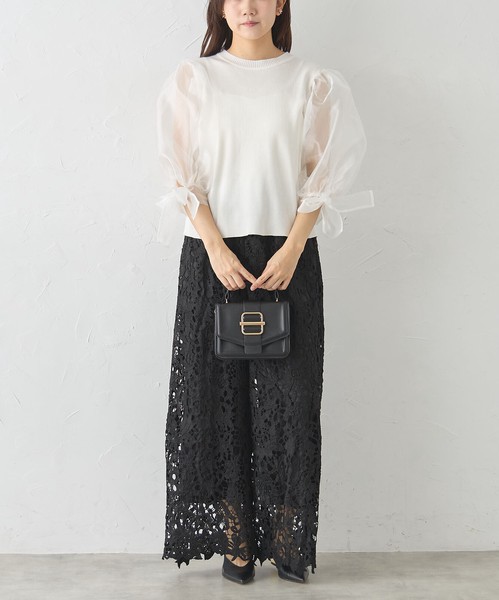【再入荷】☆人気アイテム☆セットアップ可　総レースパンツ　Skypink東京