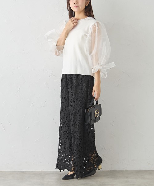 【再入荷】☆人気アイテム☆セットアップ可　総レースパンツ　Skypink東京
