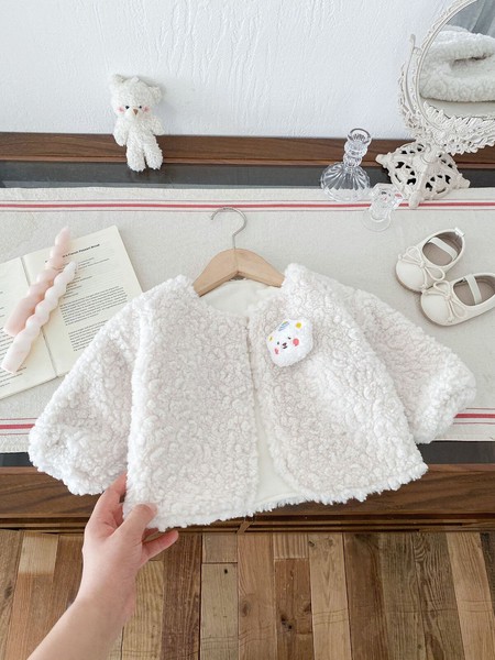 韓国スタイル 2色5サイズ トップス ジャケット くま かわいい  あたたかい長袖 子供