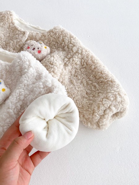 韓国スタイル 2色5サイズ トップス ジャケット くま かわいい  あたたかい長袖 子供