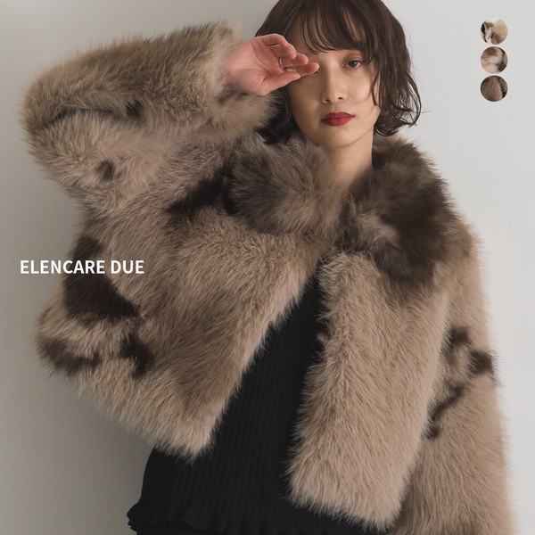 【再入荷】MIXファー ショート丈 ブルゾン コート【2025年秋冬新作】